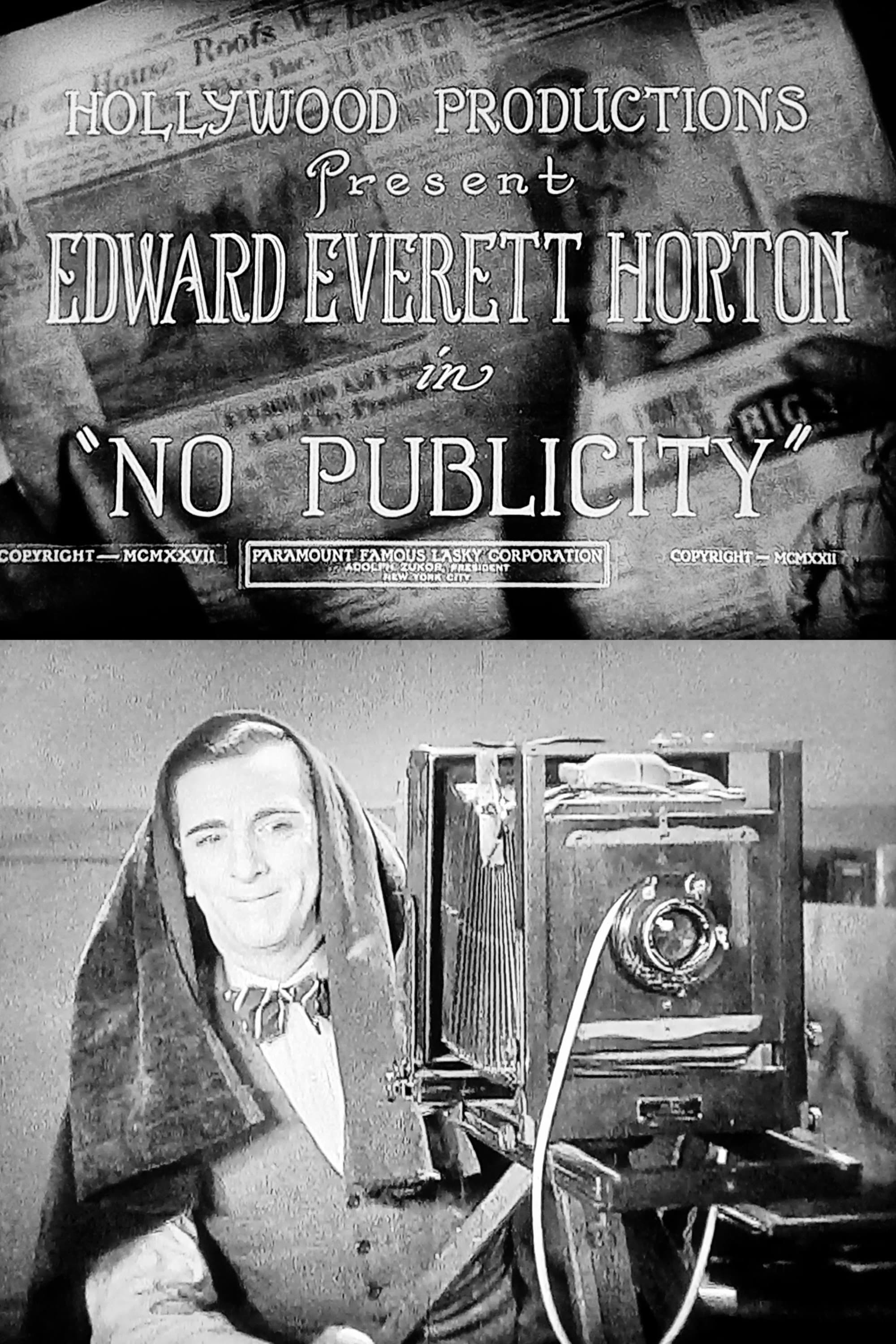 No Publicity poster
